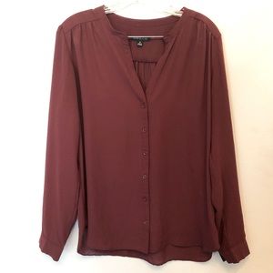 Cranberry button down blouse